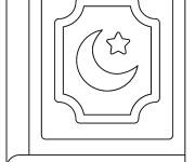 Coloriage Livre des musulmans en vecteur
