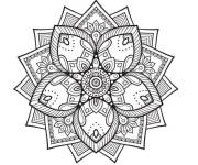 Coloriage Mandala &agrave; motif musulmane