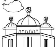 Coloriage et dessins gratuit Mosqu&eacute;e des musulmans à imprimer