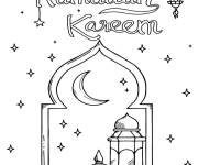 Coloriage Ramadan kareem en maternelle