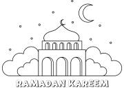 Coloriage Ramadan Karim illustration à colori