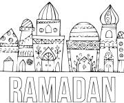 Coloriage Ramadan Mubarak facile