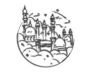 Coloriage Ramadan Mubarek &agrave; c&eacute;l&eacute;brer au monde islamique