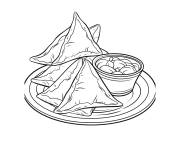 Coloriage Ramadan nourriture Sambosa