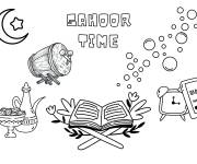 Coloriage Sahour chaque jour de Ramadan