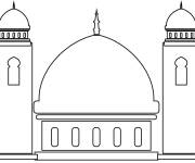 Coloriage Superbe mosqu&eacute;e au Ramadan