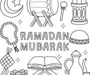 Coloriage Symboles du mois de Ramadan