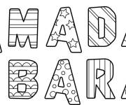 Coloriage Texte Ramadan Mubarak