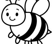 Coloriage Abeille mignonne de Roch Hachana