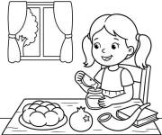 Coloriage Bonne ann&eacute;e juive