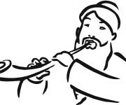 Coloriage et dessins gratuit C&eacute;l&eacute;brer le Roch Hachana à imprimer