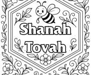 Coloriage Challah Rosh Hashanah