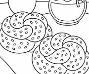 Coloriage Challahs Rondes pour Rosh Hashanah