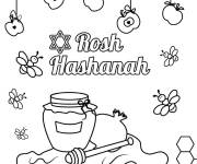 Coloriage D&eacute;corations de Rosh Hashanah