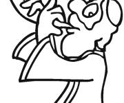 Coloriage et dessins gratuit Homme juif c&eacute;l&egrave;bre Roch Hachana à imprimer