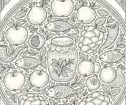 Coloriage Mandala de Rosh Hashanah