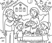Coloriage Roch Hachana pour les petits cp