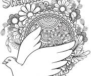 Coloriage Roch Hachana zen