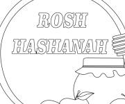 Coloriage Rosh Hashanah stylis&eacute;