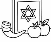 Coloriage Torah et Roch Hachana