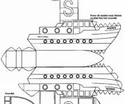 Coloriage Bateau de Saint Nicolas