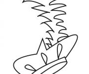 Coloriage Bonnet de p&egrave;re fouettard