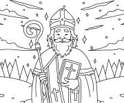 Coloriage C'est la f&ecirc;te Saint Nicolas