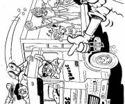 Coloriage Camion de p&egrave;re fouettard