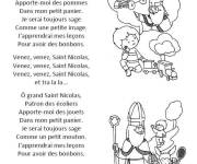 Coloriage Chanson O grand Saint Nicolas &agrave; imprimer