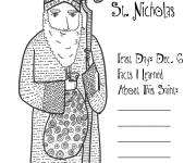 Coloriage Festin 6 D&eacute;cembre Saint Nicolas