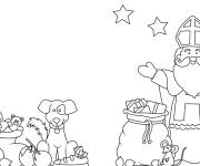 Coloriage F&ecirc;te de Saint-Nicolas pour enfants