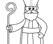 Coloriage Gabarit Saint Nicolas
