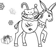 Coloriage L'ane de Saint Nicolas