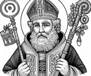 Coloriage Le bon Saint Nicolas