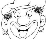 Coloriage Le p&egrave;re Fouettard rigolo