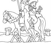 Coloriage Le voyage de Saint Nicolas