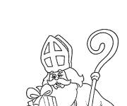 Coloriage Les superbes cadeaux de Saint-Nicolas