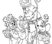 Coloriage Nikolas avec ses assistants