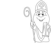 Coloriage Petit mod&egrave;le de Saint Nicolas