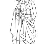 Coloriage Portrait de Saint Nicolas