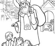 Coloriage Saint Nicolas &agrave; t&eacute;l&eacute;charger
