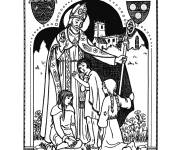 Coloriage Saint Nicolas adulte en ligne