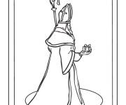 Coloriage Saint Nicolas apporte un petit cadeau