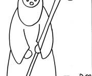 Coloriage Saint Nicolas au cadeau en ligne