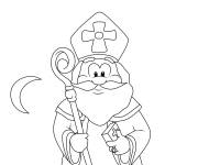 Coloriage Saint Nicolas avec la bible
