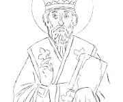 Coloriage Saint Nicolas chr&eacute;tien 