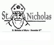 Coloriage Saint Nicolas de 6 d&eacute;cembre