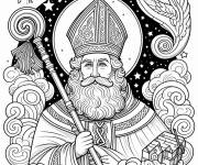 Coloriage Saint Nicolas dessin &agrave; colorier