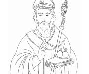 Coloriage Saint Nicolas en priant
