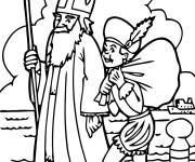 Coloriage Saint Nicolas et l'occasion religieuse
